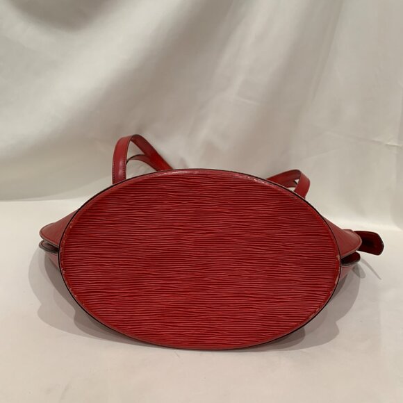 【9MK】 LV Red Epi St Jacques Tote Sku# 84008 (Gently Used, Crack/Split) - Picture 4 of 16